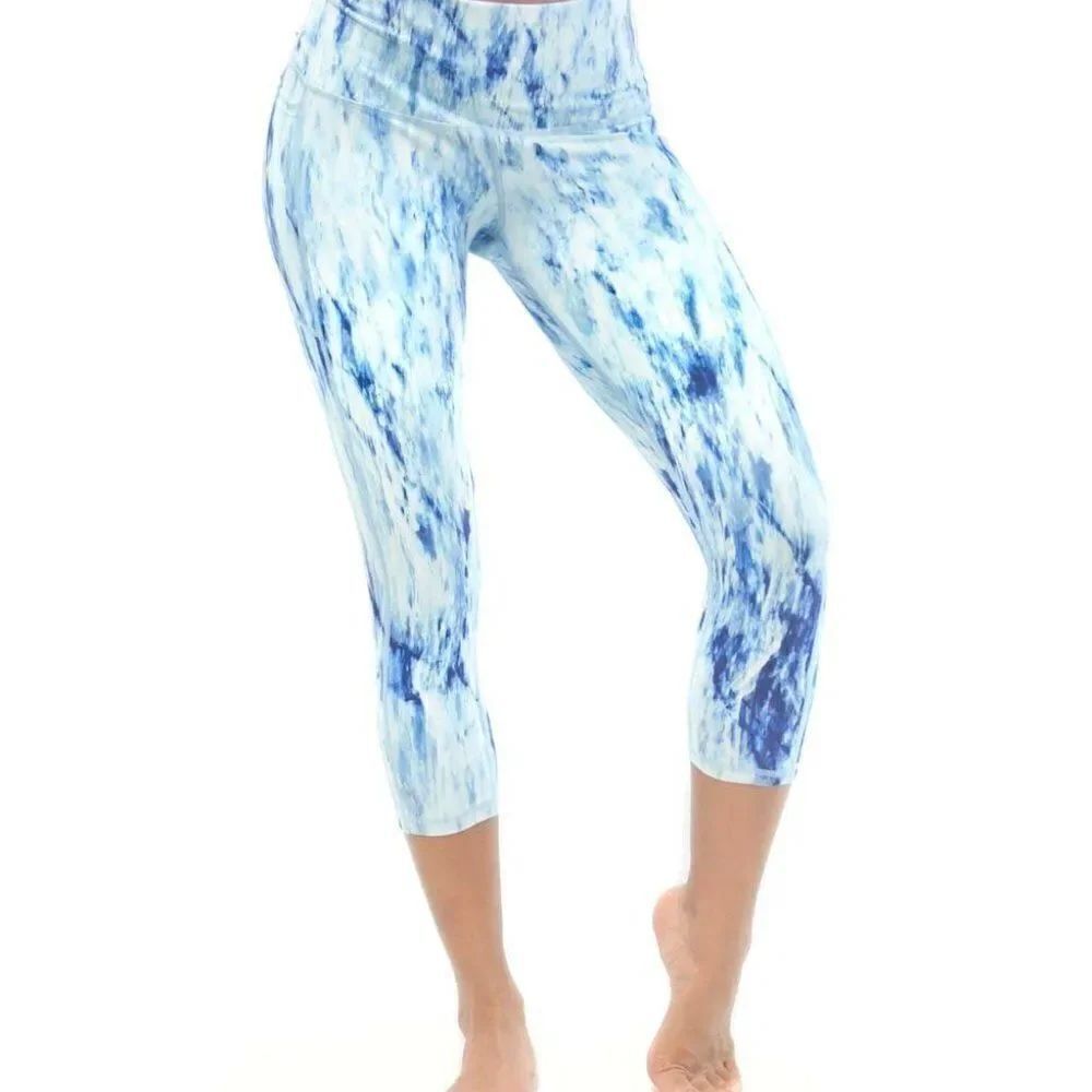 Just Live Mystic Blue Cropped Leggings Sz XL